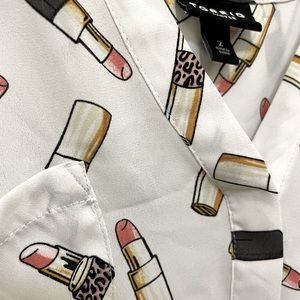White Lipstick Blouse used, good condition